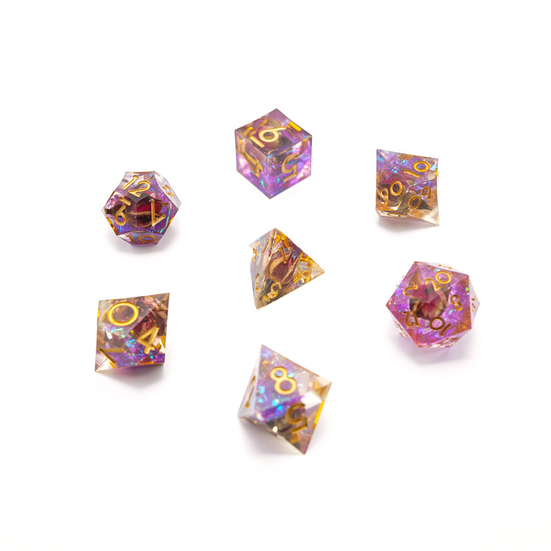 Resin rose dice (OPP bag) (6)