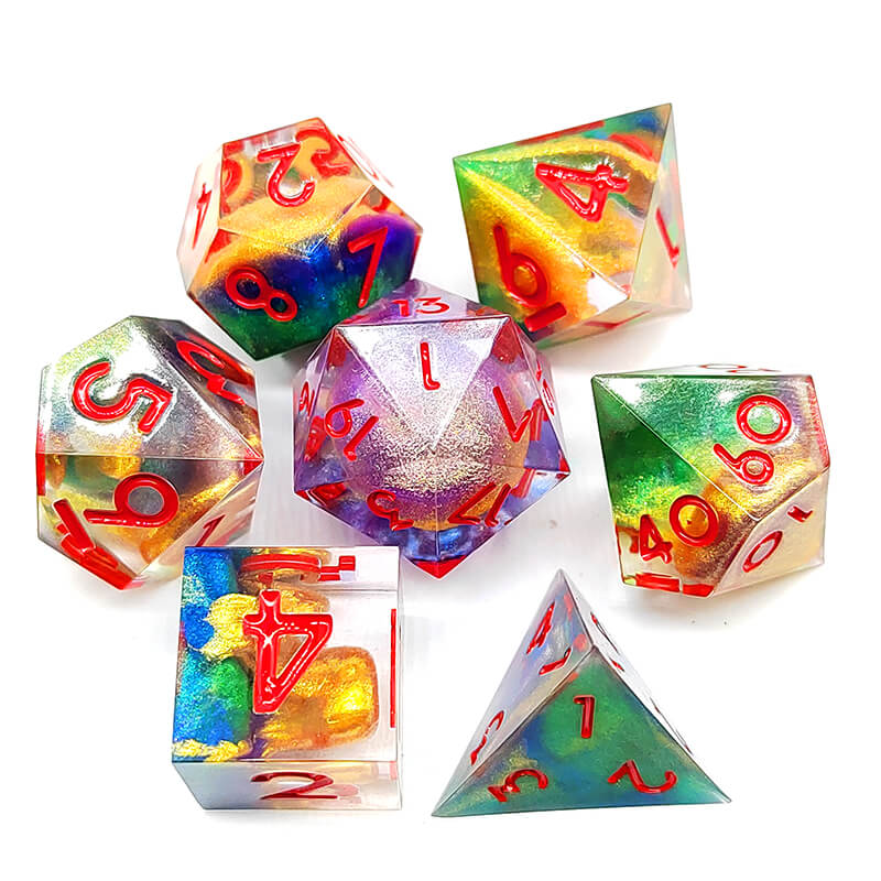 Resin dice (color mix) (5)